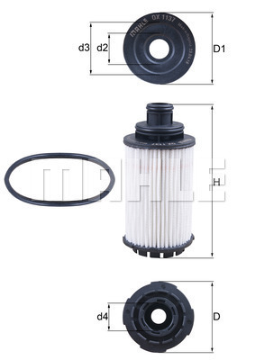 Filtr oleju OX 1137D KNECHT