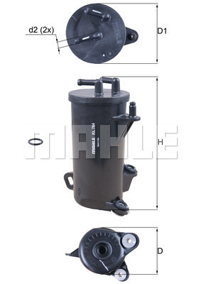 Filtr paliwa KL 764D KNECHT