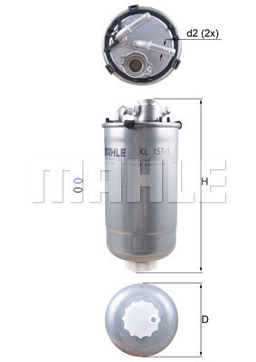 Filtr paliwa KL 157/1D KNECHT