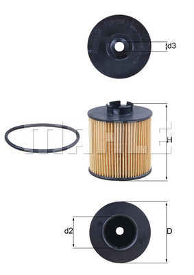 Filtr oleju OX 341D KNECHT