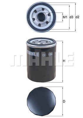 Filtr oleju OC 194 KNECHT