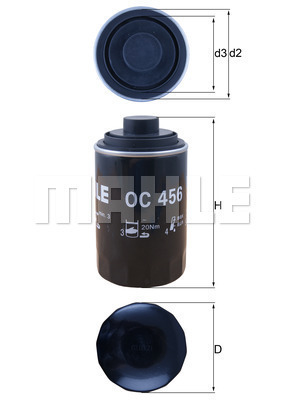 Filtr oleju OC 456 KNECHT
