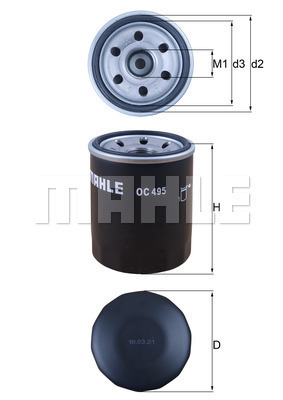 Filtr oleju OC 495 KNECHT