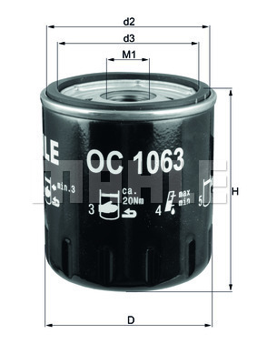 Filtr oleju OC 1063 KNECHT