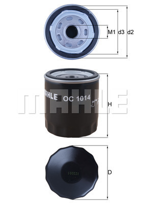 Filtr oleju OC 1014 KNECHT