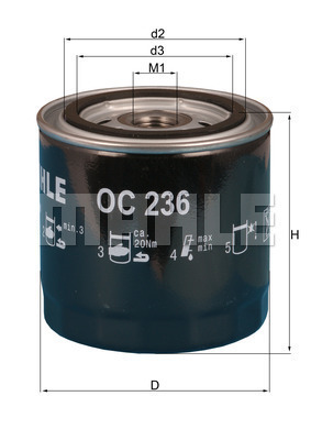 Filtr oleju OC 236 KNECHT