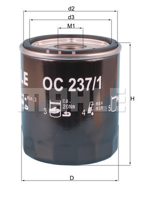 Filtr oleju OC 237/1 KNECHT