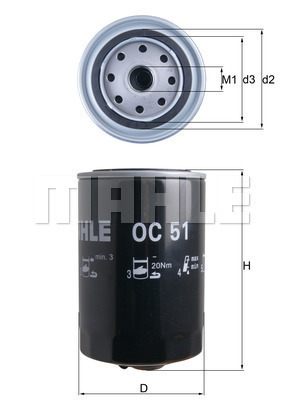 Filtr oleju OC 51 KNECHT