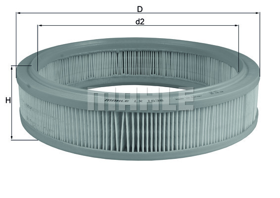 Filtr powietrza LX 1638 KNECHT