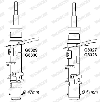 Amortyzator, MONROE ORIGINAL (Gas Technology) G8330 MONROE