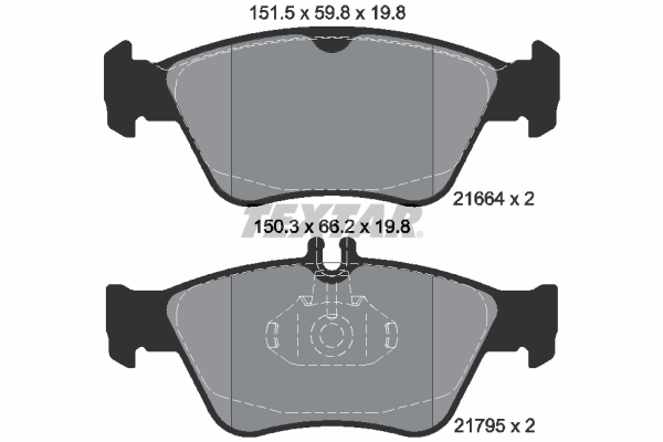 Klocki hamulcowe - komplet, Q+ 2166404 TEXTAR