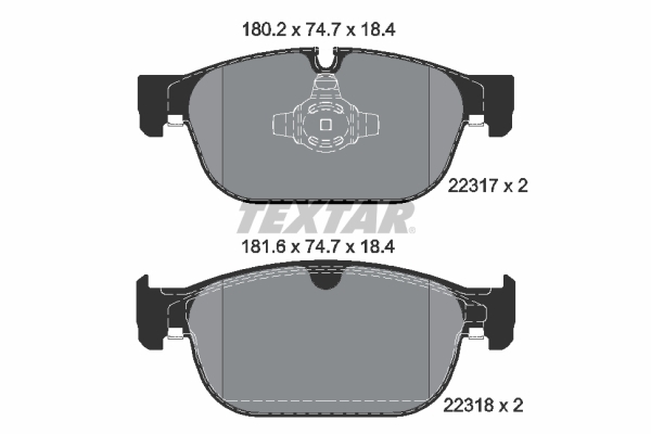 Klocki hamulcowe - komplet, Q+ 2231701 TEXTAR
