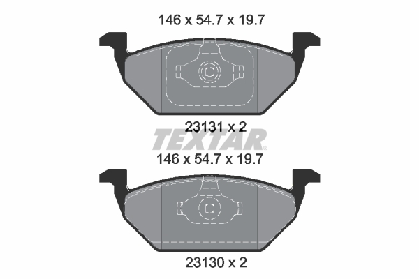 Klocki hamulcowe - komplet, Q+ 2313001 TEXTAR