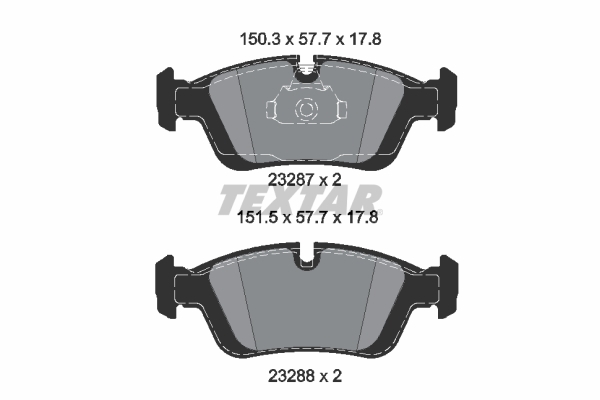Klocki hamulcowe - komplet, epad 2328781 TEXTAR