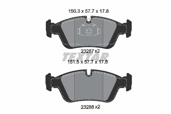 Klocki hamulcowe - komplet, Q+ 2328702 TEXTAR