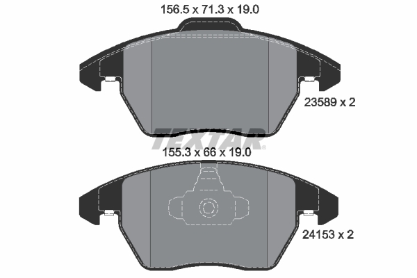 Klocki hamulcowe - komplet 2358901 TEXTAR