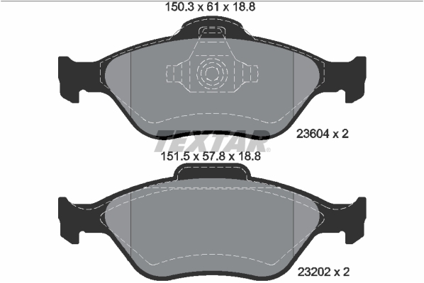 Klocki hamulcowe - komplet, Q+ 2360406 TEXTAR