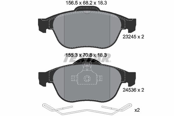Klocki hamulcowe - komplet, Q+ 2453601 TEXTAR