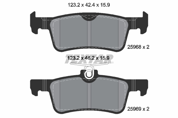 Klocki hamulcowe - komplet, Q+ 2596801 TEXTAR
