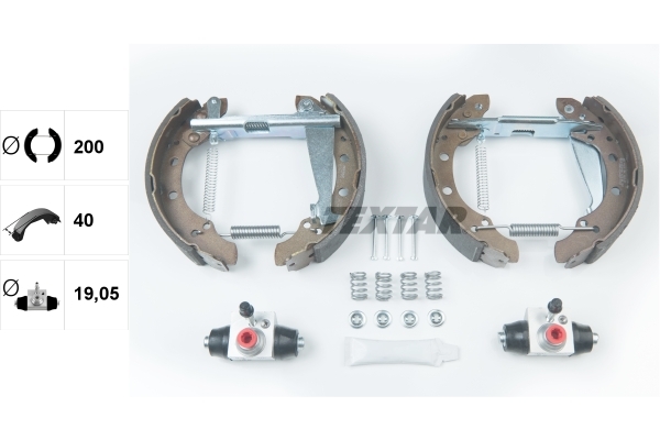Zestaw szczęk hamulcowych, Shoe Kit Pro 84044703 TEXTAR