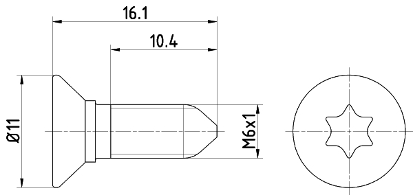 Śruba, tarcza hamulcowa TPM0008 TEXTAR
