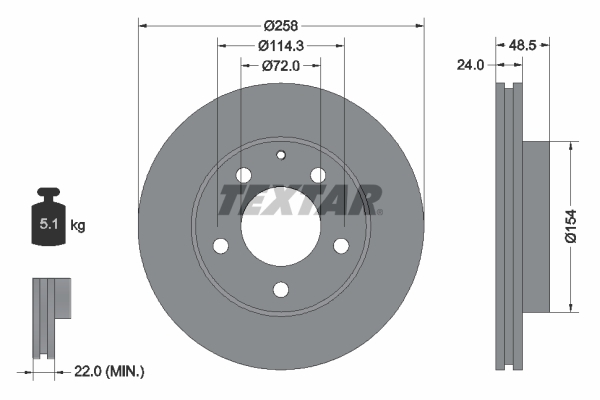 Tarcza hamulcowa 92062000 TEXTAR