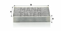 Filtr kabinowy przeciwpyłkowy CUK 2030 MANN-FILTER MANN+HUMMEL GMBH