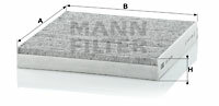 Filtr kabinowy przeciwpyłkowy CUK 2149 MANN-FILTER MANN+HUMMEL GMBH