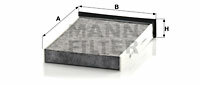 Filtr kabinowy przeciwpyłkowy CUK 2316 MANN-FILTER MANN+HUMMEL GMBH