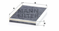 Filtr kabinowy przeciwpyłkowy CUK 3780 MANN-FILTER MANN+HUMMEL GMBH
