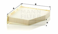 Filtr kabinowy przeciwpyłkowy CU 2939 MANN-FILTER MANN+HUMMEL GMBH