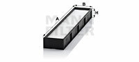 Filtr kabinowy przeciwpyłkowy CU 5041 MANN-FILTER MANN+HUMMEL GMBH