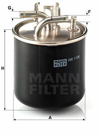 Filtr paliwa WK 1136 MANN-FILTER MANN+HUMMEL GMBH