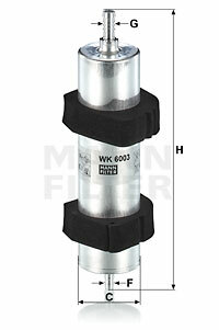 Filtr paliwa WK 6003 MANN-FILTER MANN+HUMMEL GMBH