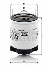 Filtr paliwa WK 715/1 MANN-FILTER MANN+HUMMEL GMBH