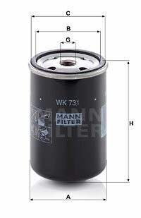 Filtr paliwa WK 731 MANN-FILTER MANN+HUMMEL GMBH