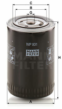 Filtr oleju WP 931 MANN-FILTER MANN+HUMMEL GMBH