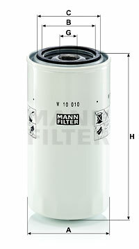 Filtr, odpowietrzenie komory korbowej W 10 010 MANN-FILTER MANN+HUMMEL GMBH