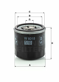 Filtr oleju W 6018 MANN-FILTER MANN+HUMMEL GMBH