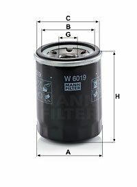 Filtr oleju W 6019 MANN-FILTER MANN+HUMMEL GMBH