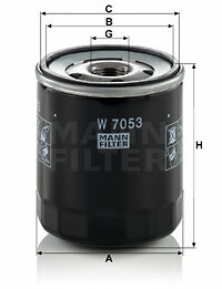 Filtr oleju W 7053 MANN-FILTER MANN+HUMMEL GMBH