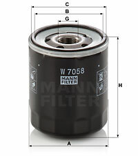 Filtr oleju W 7058 MANN-FILTER MANN+HUMMEL GMBH