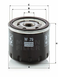 Filtr oleju W 79 MANN-FILTER MANN+HUMMEL GMBH