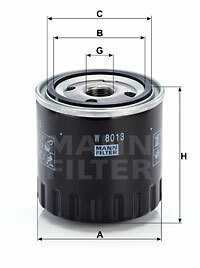 Filtr oleju W 8013 MANN-FILTER MANN+HUMMEL GMBH