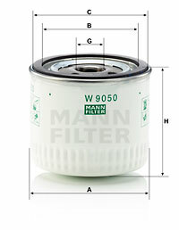 Filtr oleju W 9050 MANN-FILTER MANN+HUMMEL GMBH