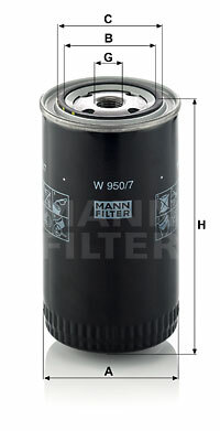 Filtr W 950/7 MANN-FILTER MANN+HUMMEL GMBH