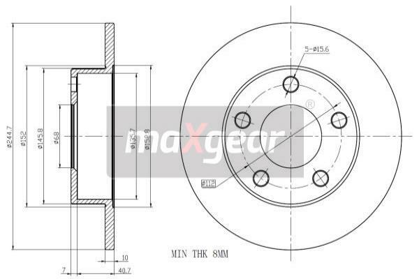 Tarcza hamulcowa 19-0756 MAXGEAR