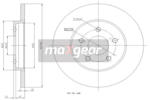 Tarcza hamulcowa 19-0816 MAXGEAR