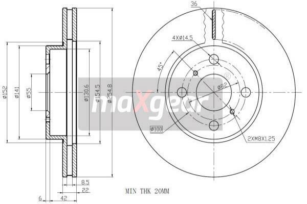 Tarcza hamulcowa 19-0971 MAXGEAR