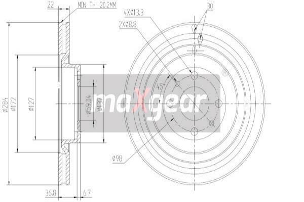 Tarcza hamulcowa 19-0994 MAXGEAR